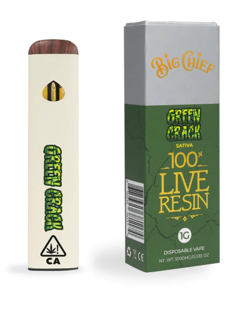 Big Chief 1g Live Resin Disposable Green Crack