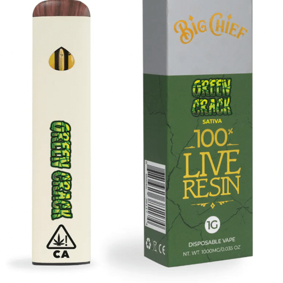 Big Chief 1g Live Resin Disposable Green Crack at The Service ( Pre Paid  Only ) Text 212-868-9333 | Sweede