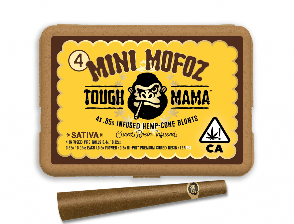 D. Tough Mama MiniMofoz 4pk x .85g Cured Resin Infused Hemp Blunts - Mimosa (S)