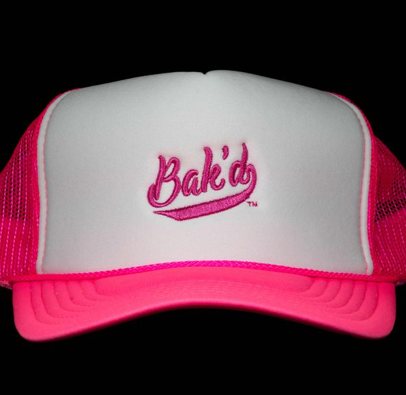 Classic Mesh Trucker Snapback Hat (Pink)