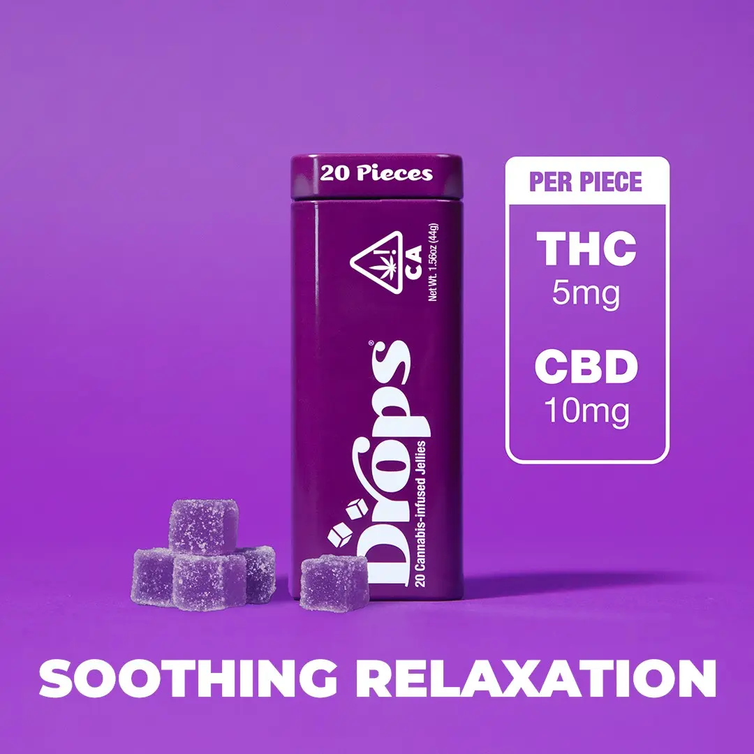 Drops 20pk Blackberry Gummies 200mg CBD / 100mg THC