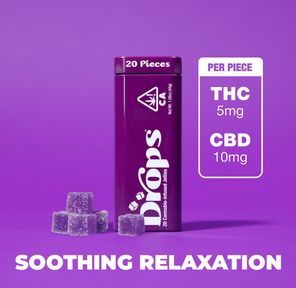 Drops 20pk Blackberry Gummies 200mg CBD / 100mg THC