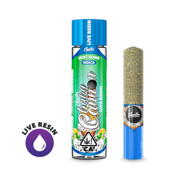 Jeeter Baby Cannon 1.3g Live Resin Infused Pre Roll Mint Bomb