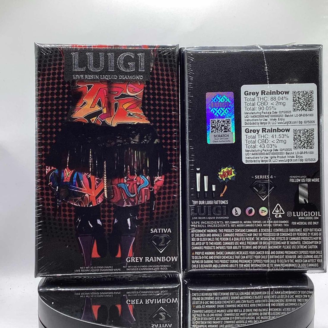Luigi - Disposable - Grey Rainbow - 2G