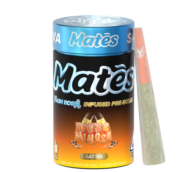 Muha | Infused Prerolls | 5 x .6g | Hash Rosin | Doses & Mimosa
