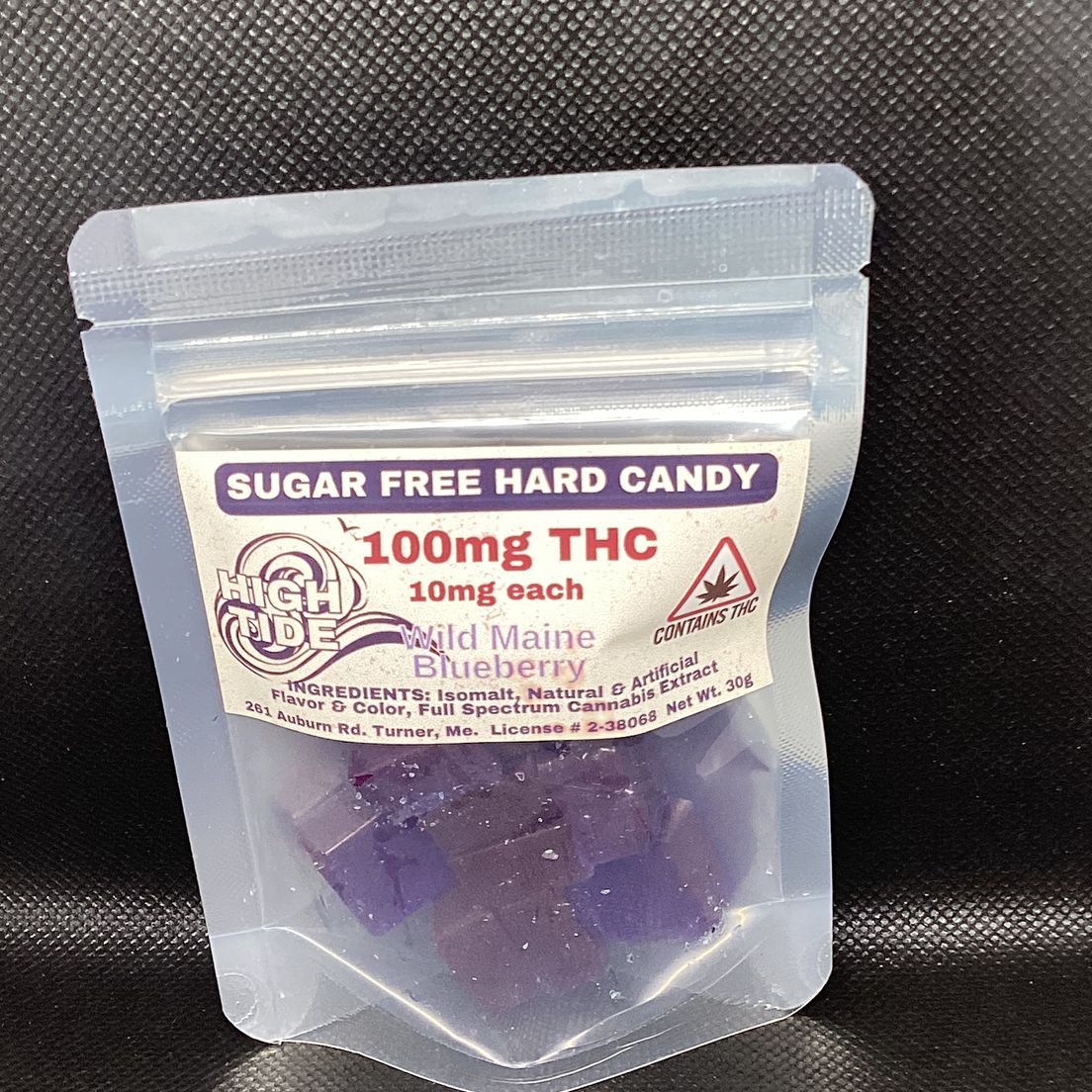 High Tide- Wild Maine Blueberry- Hard Candy- Sugar Free- 100mg
