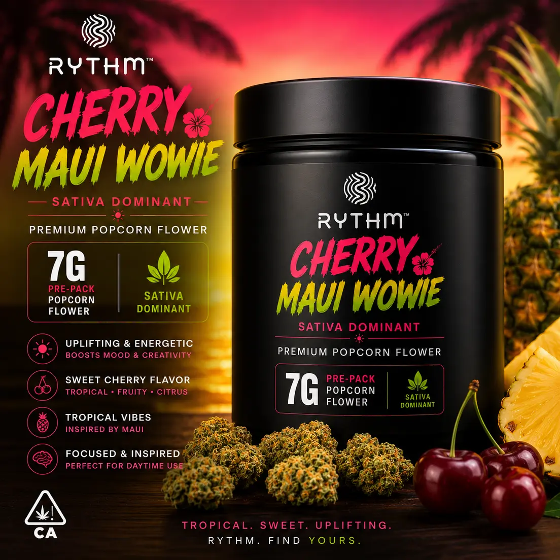 Cherry Maui Wowie 7g (popcorn)
