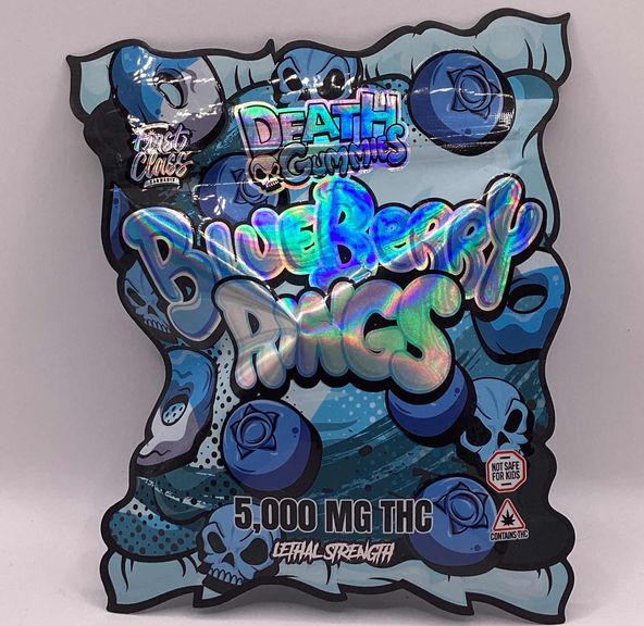 Death Gummies - Edibles - Blueberry Rings - 5000MG