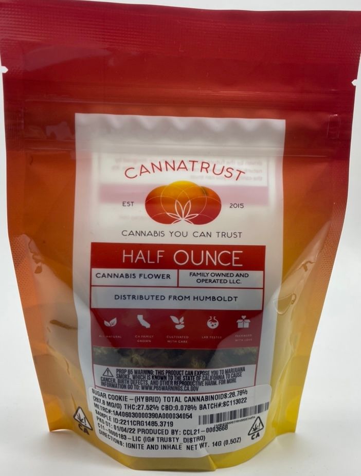 Sugar Cookie (hybrid) - 14g Flower (THC 27%) by Cannatrust **Buy 2 for $80**