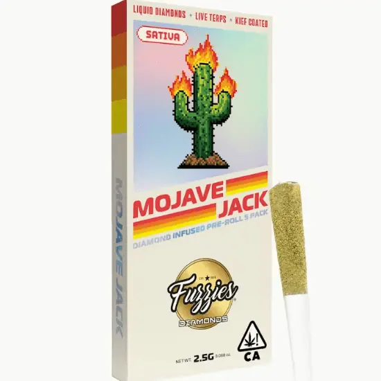PRE-ORDER ONLY Fuzzies - Diamonds 5 - Pack Infused Pre - Rolls - Mojave Jack - Sativa - 2.5 g