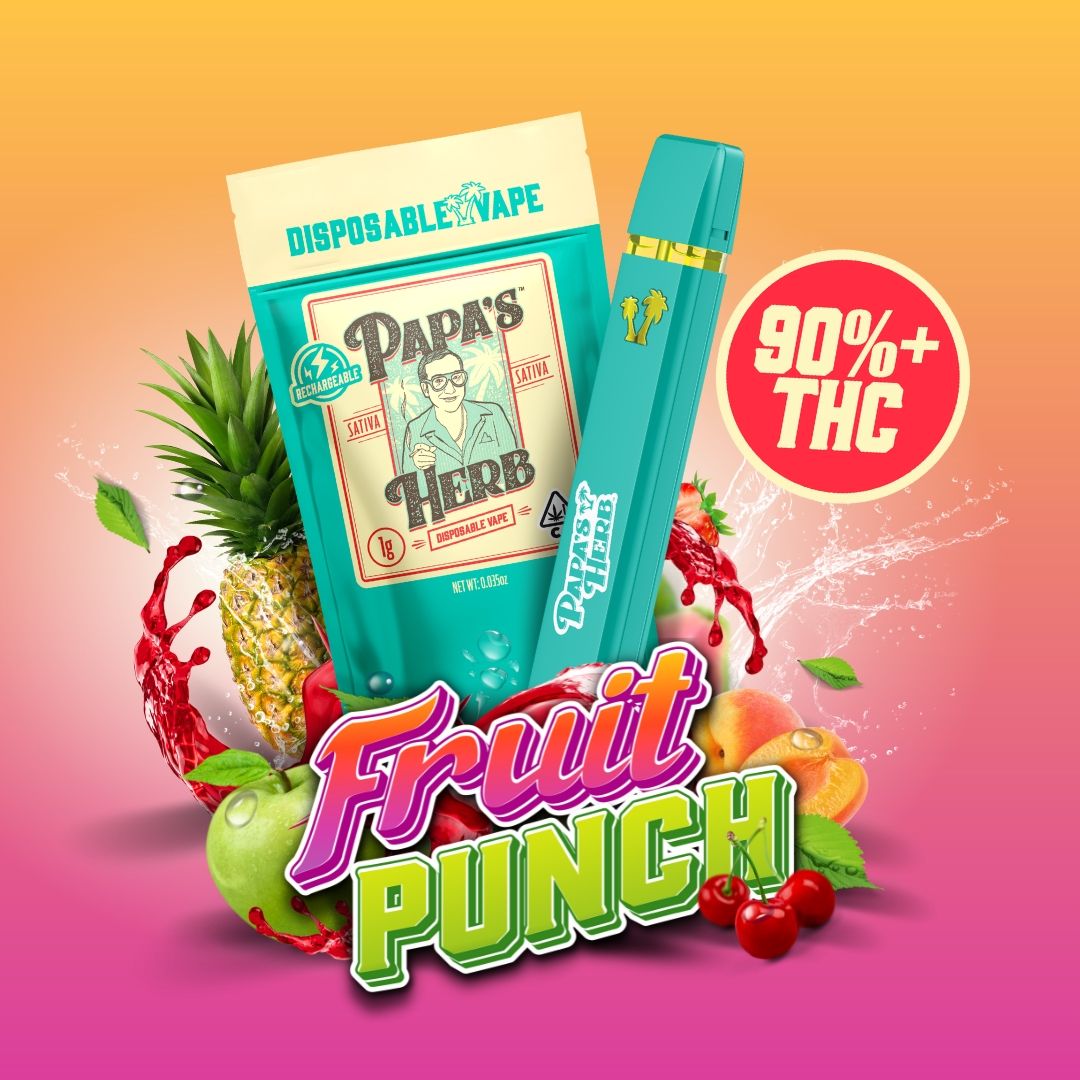 Papa's Herb - 1g Fruit Punch Disposable Vape Cartridge 1g