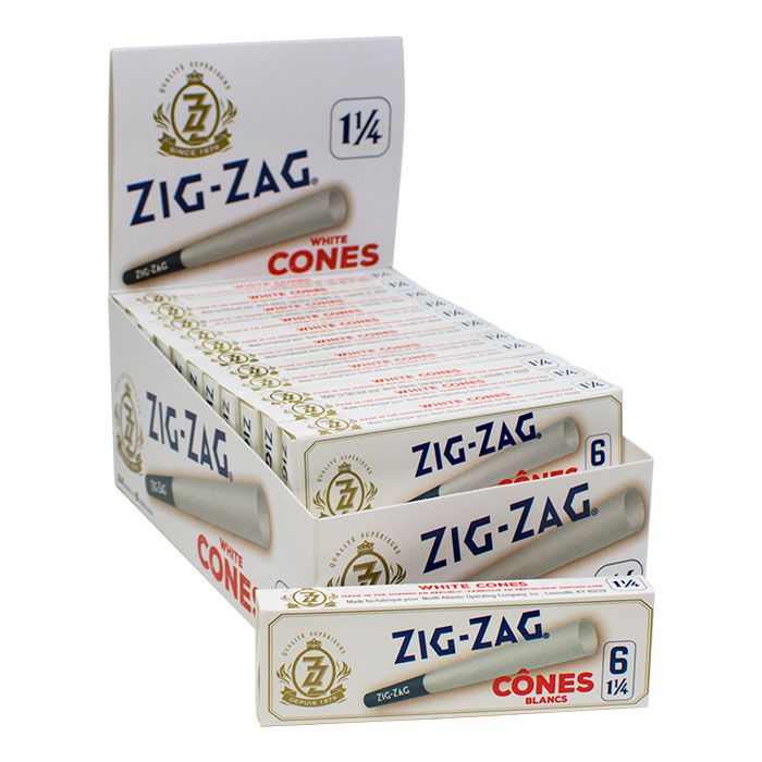 Zig Zag Unbleached 1 1/4 Pre Roll Cones (6 pack)