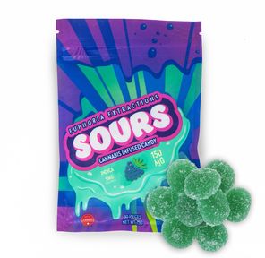 150mg Indica Blue Raspberry Sours by Euphoria Extractions (5mgx30)