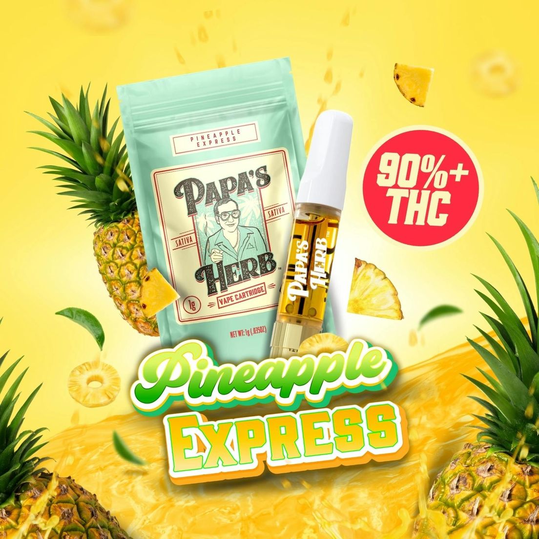 Papa's Herb - Vape Cart - 1g - Pineapple Express