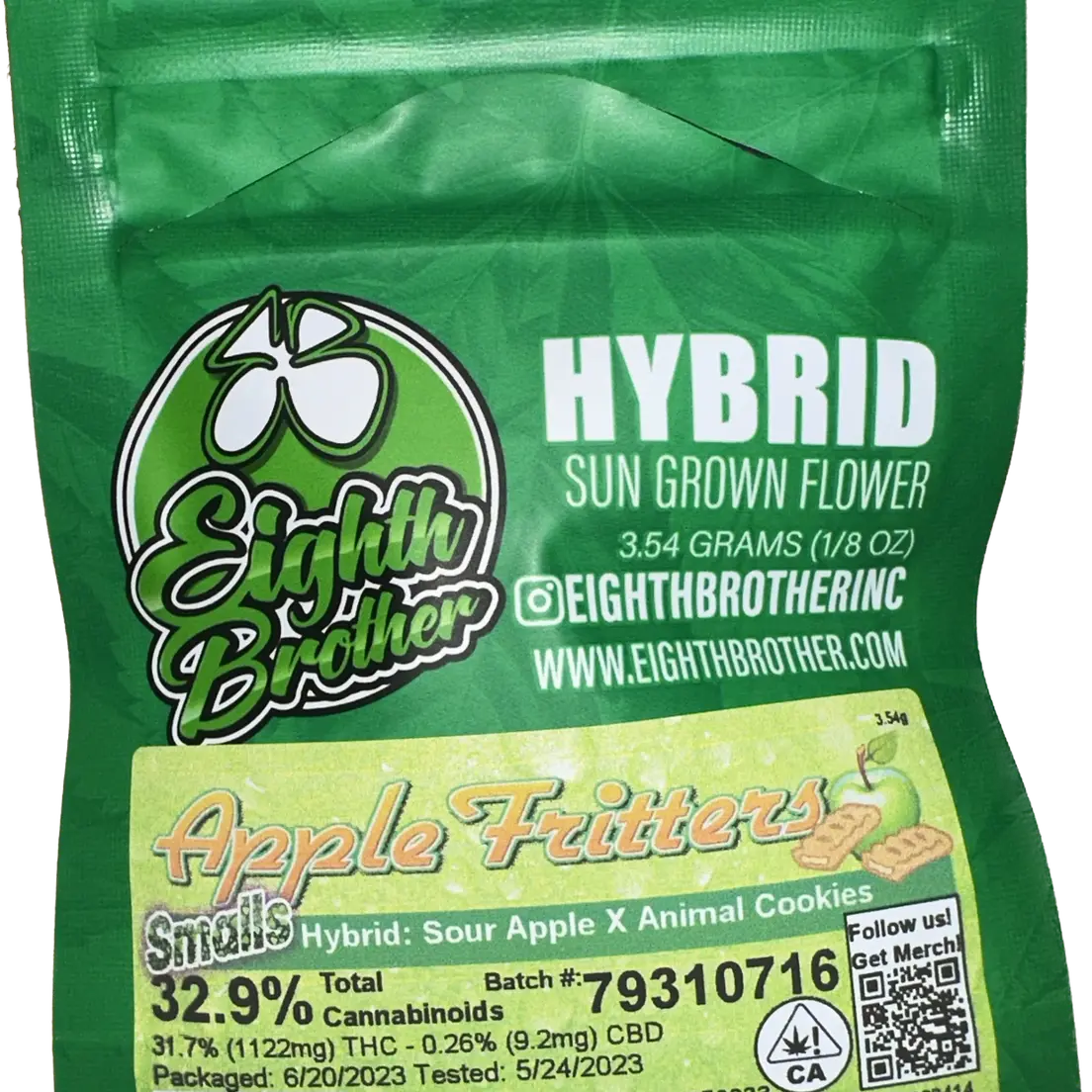 Apple Fritters Flower by Eighth Brother 3.5G THC 30.9%
