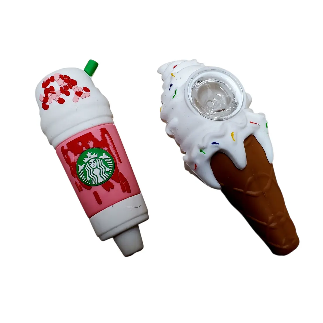 4" Silicone Pink Starbucks Pipe