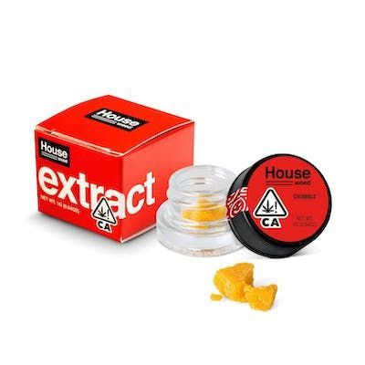 1. House Weed 1g Crumble - White Yeti Cake (H) *SALE*