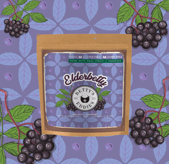 Betty's Eddies Elderbetty Taffies - 10mg each - 100mg total - 10 pcs - Full Spectrum