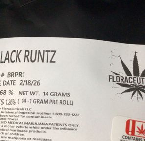 BLACK RUNTZ 1/2 OZ PREROLL