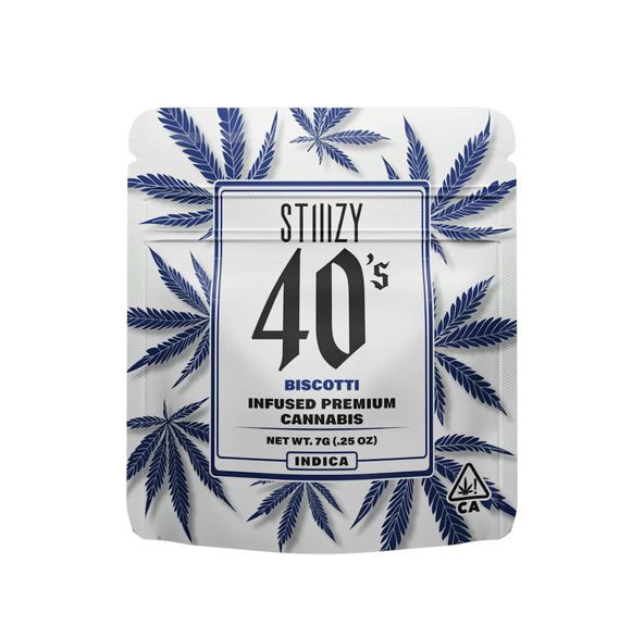 STIIIZY - 7G INFUSED 40s MYLAR - BISCOTTI 7g