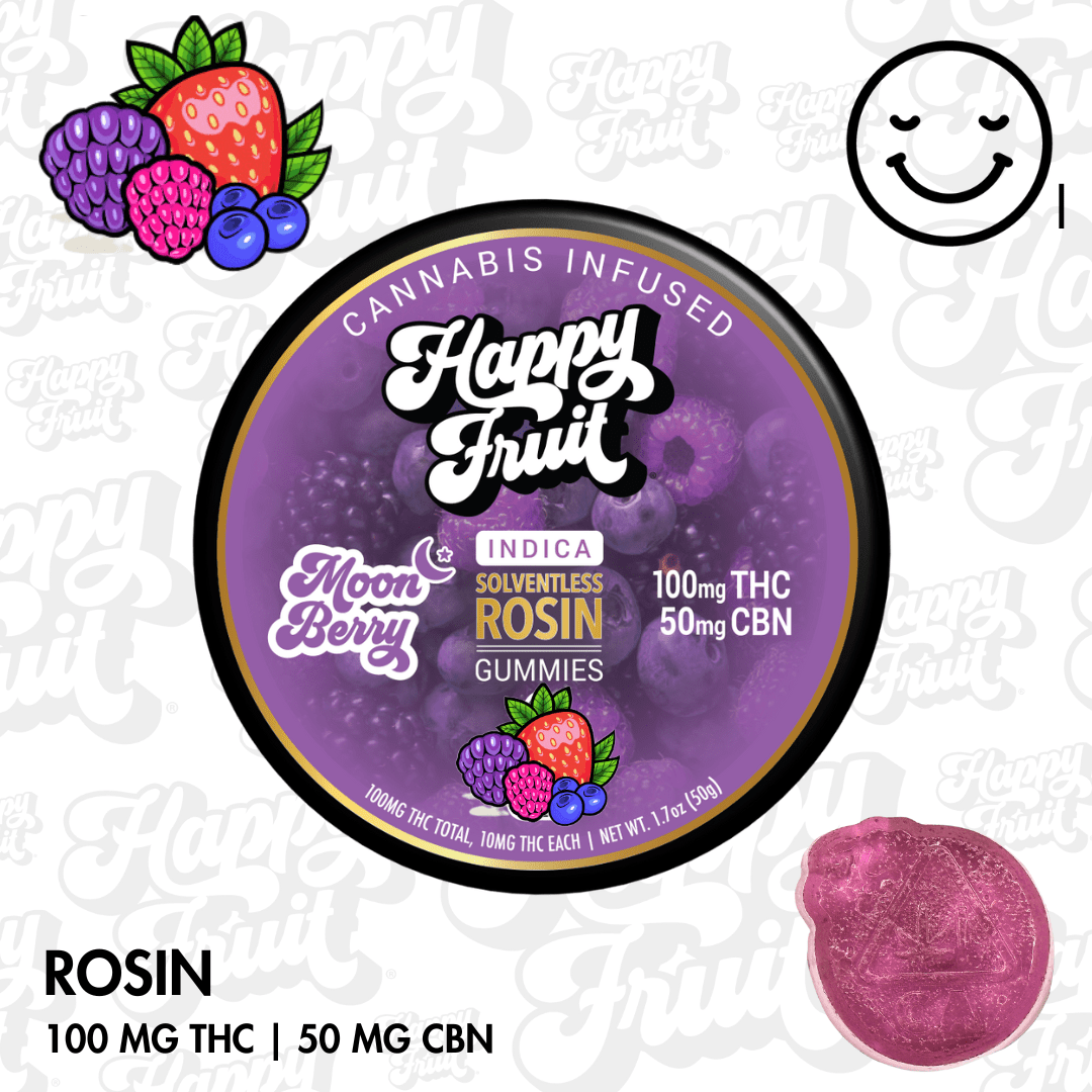 Moon Berry Rosin Gummies : 100mg THC, 50mg CBN