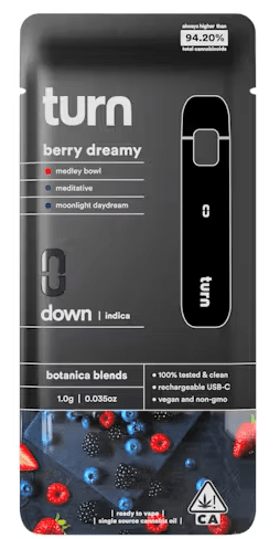Turn Down Vape - Berry Dreamy - All In One - 1g - Indica