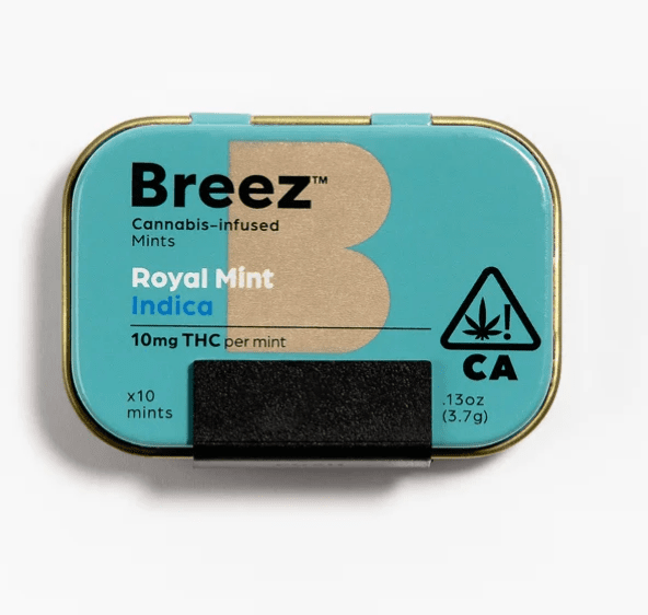 BREEZ ROYAL MINTS 100MG THC INDICA