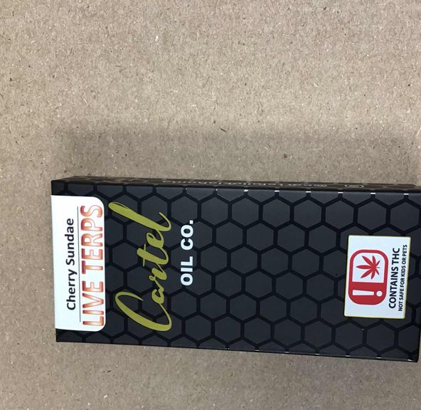 Cherry Sundae Sativa Live Terps Cartel Oil Co Cartridge 1g