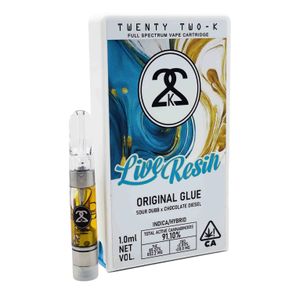 22K | Vape Cart | 1g | Live Resin | Original Glue