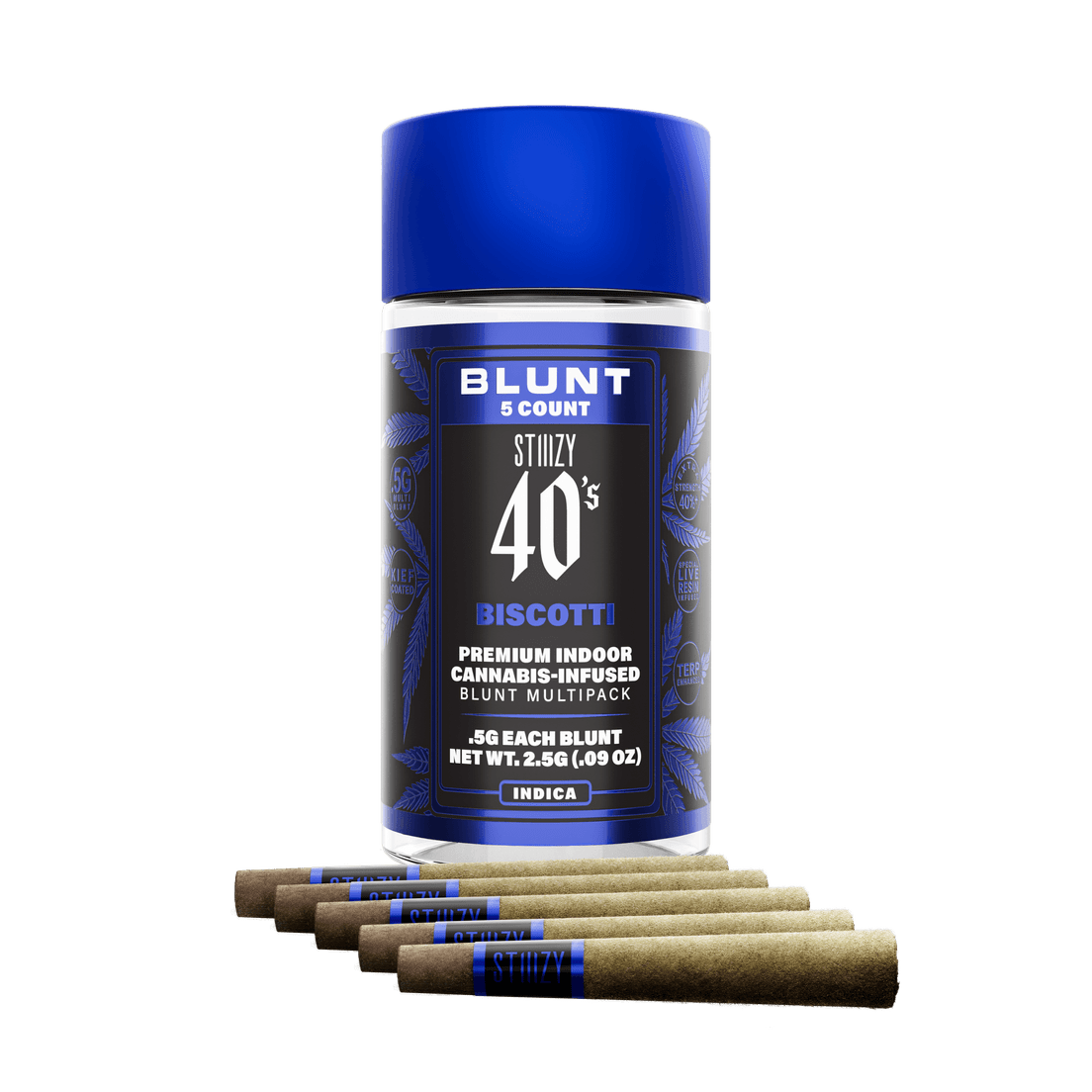 STIIIZY - Biscotti - 5pk/2.5g Blunt Pack