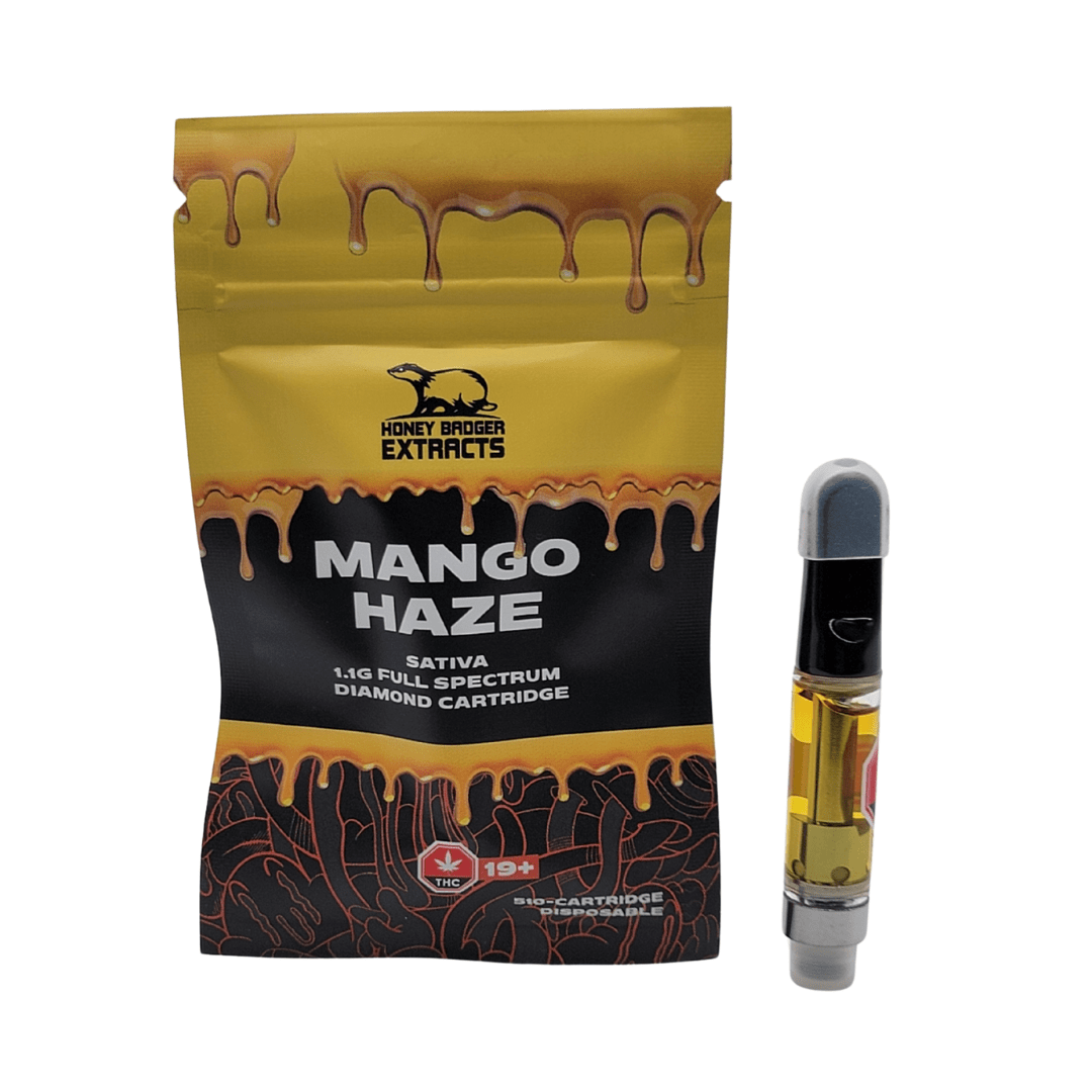 Mango Haze 1G Liquid Diamond Cartridge by Honey Badger