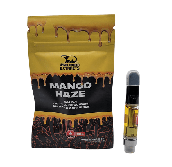 Mango Haze 1G Liquid Diamond Cartridge by Honey Badger
