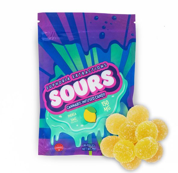 150mg Indica Lemon Sours by Euphoria Extractions (5mgx30)