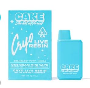 Cake - Grandaddy Purp - Cryo Live Resin Mini Vape 1g