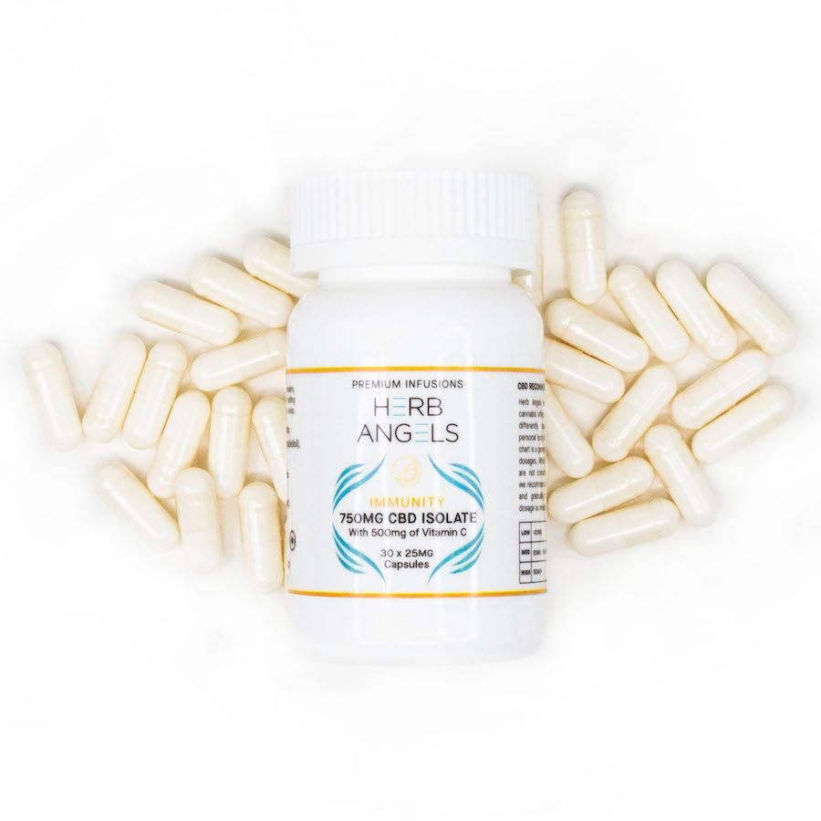 Capsules: Immunity 750mg (30x25mg) CBD by Herb Angels