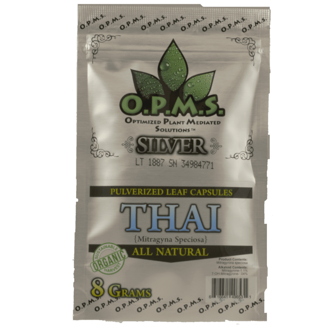 OPMS Silver Maeng Da 8g, 16 Capsules