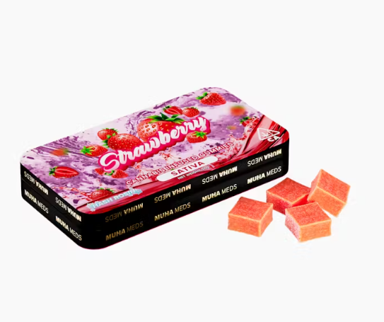 100mg Strawberry Hash Rosin Infused Gummies - Muha Meds