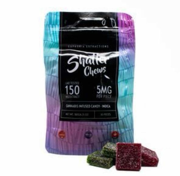 150mg Indica Party Pack Shatter Chews by Euphoria Extractions (5mgx30)