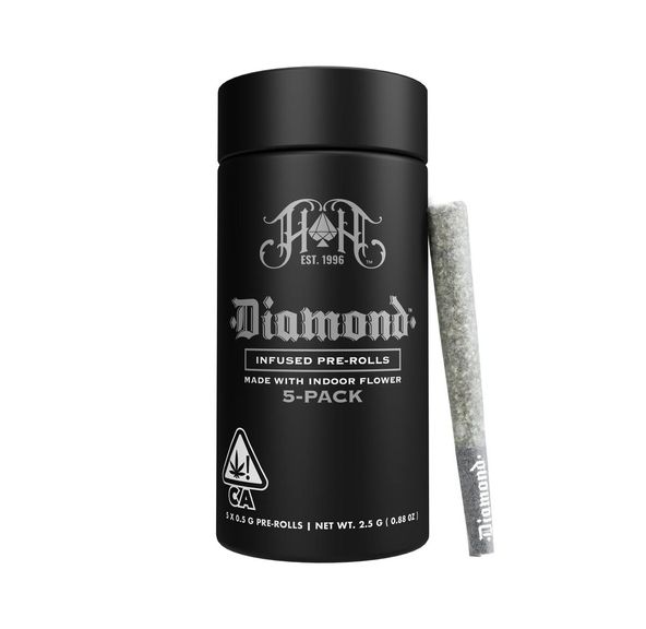 Heavy Hitters - Infused Diamond Pre Roll (x5) .5g - 2.5g - Greenline - Pineapple Breeze