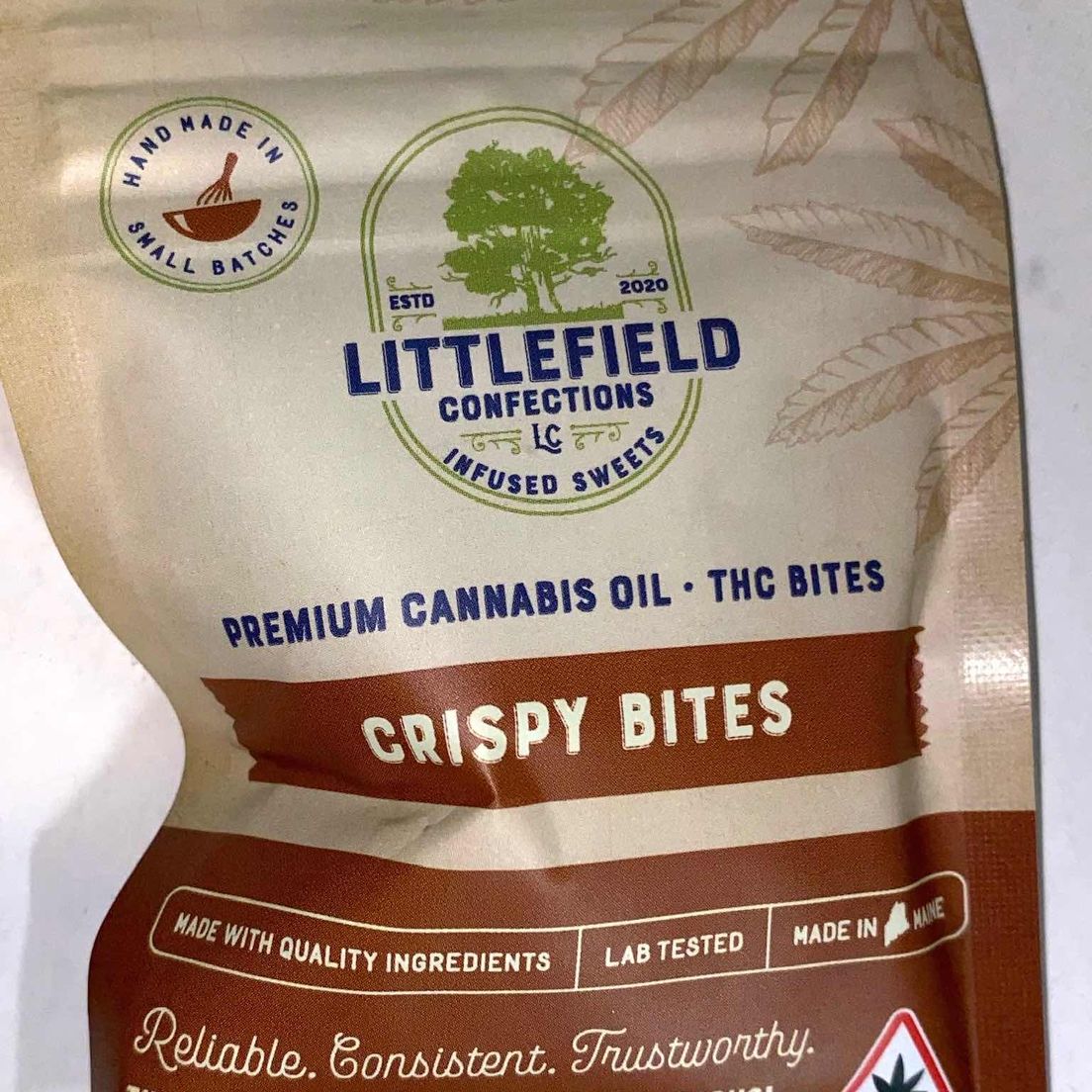 50mg Crispy Bites Single Candy | Littlefield Confections