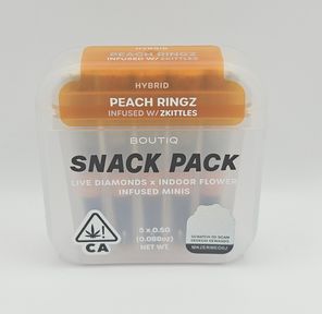 Boutiq Mini Joints (5ct) - Peach Ringz w/ Zkittles
