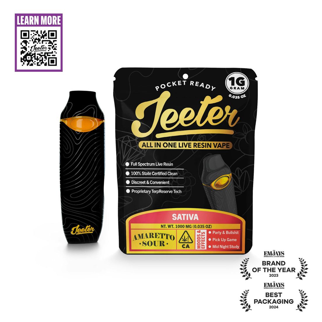 Jeeter - AIO Live Resin - 1g - Amaretto Sour