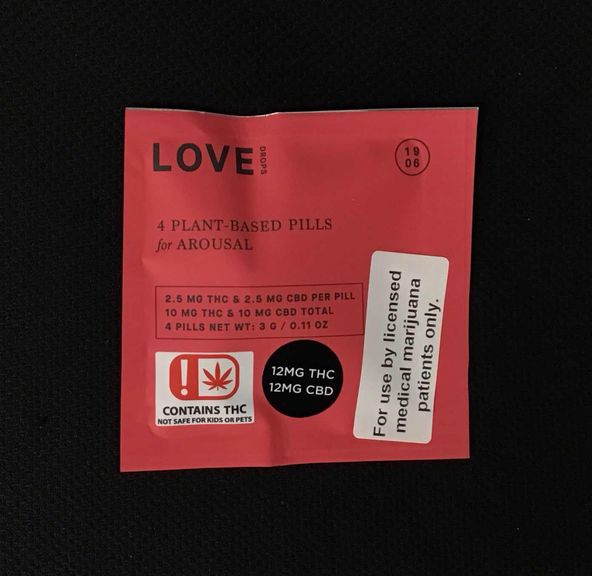 1906 | 10mg THC\10mg CBD | Love drops pouch