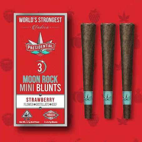 Moon Rock 3 pk Mini Blunts - Strawberry