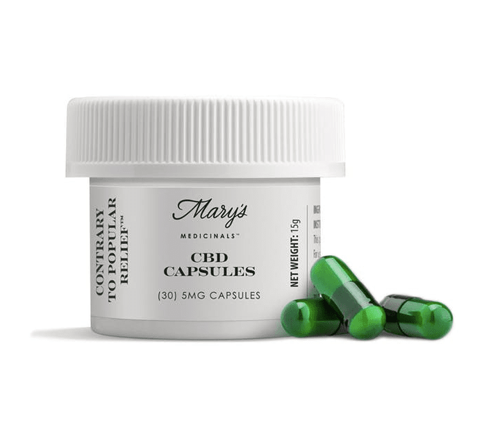 CBD Capsules (30) 5mg Capsules -Mary's Medicinals-