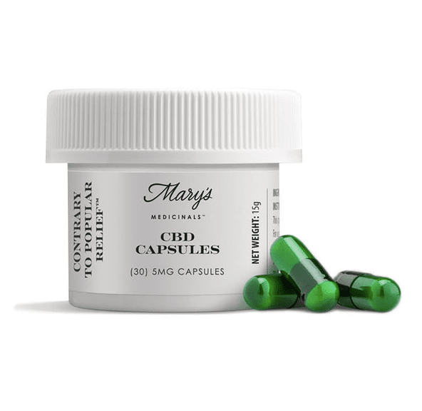 CBD Capsules (30) 5mg Capsules -Mary's Medicinals-