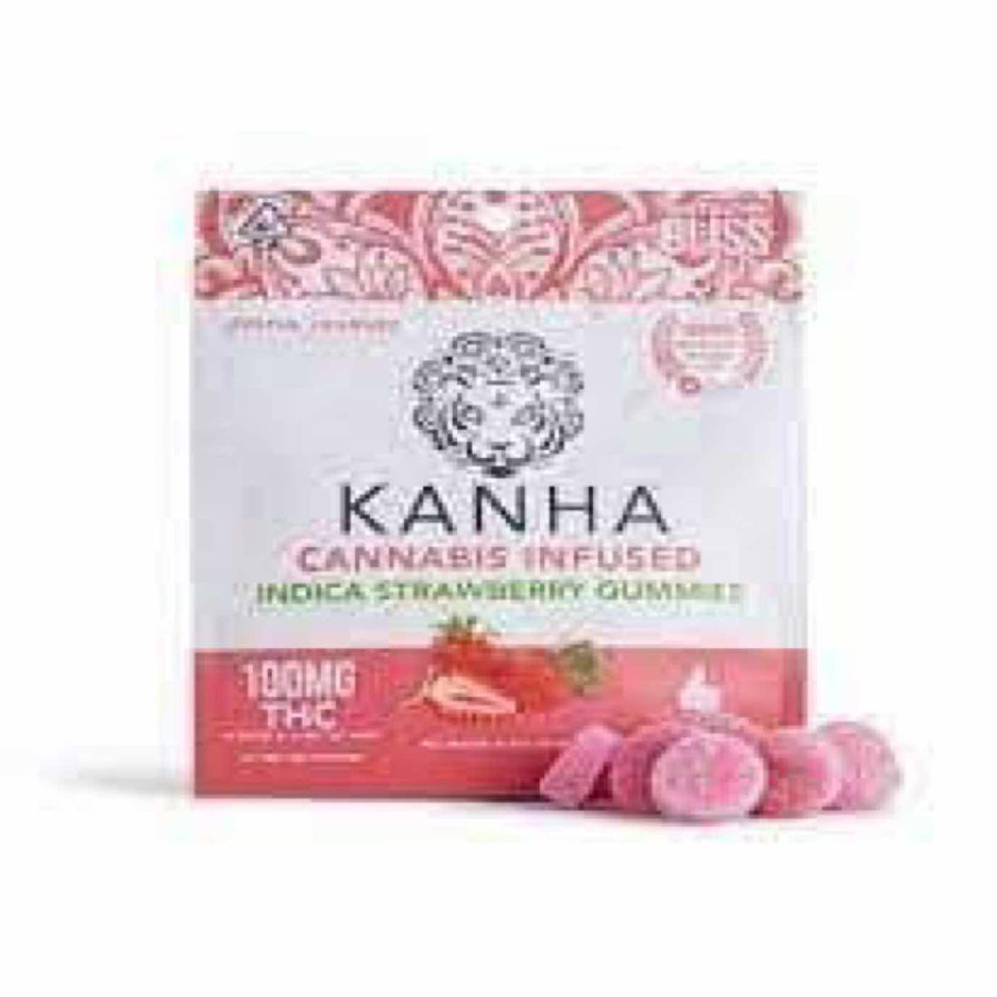 Kanha Indica Strawberry Gummies 100mg