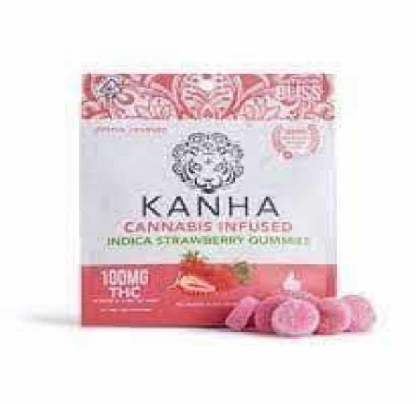 Kanha Indica Strawberry Gummies 100mg