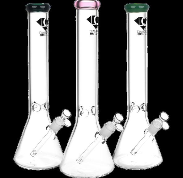 AFG- Diamond Glass Gold Classic Beaker Water Pipe