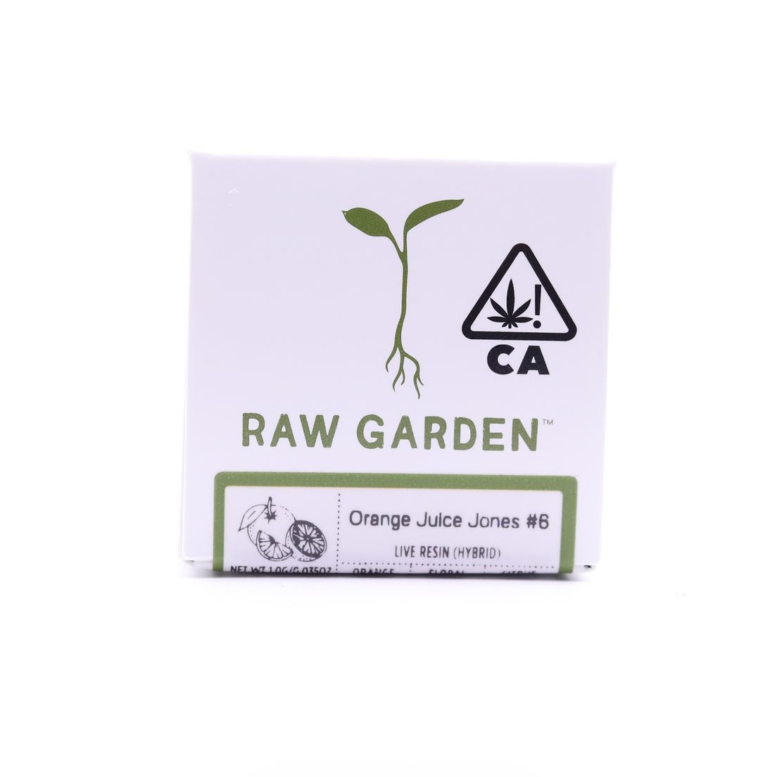 Raw Garden- ORANGE JUICE JONES #6 1G LIVE RESIN